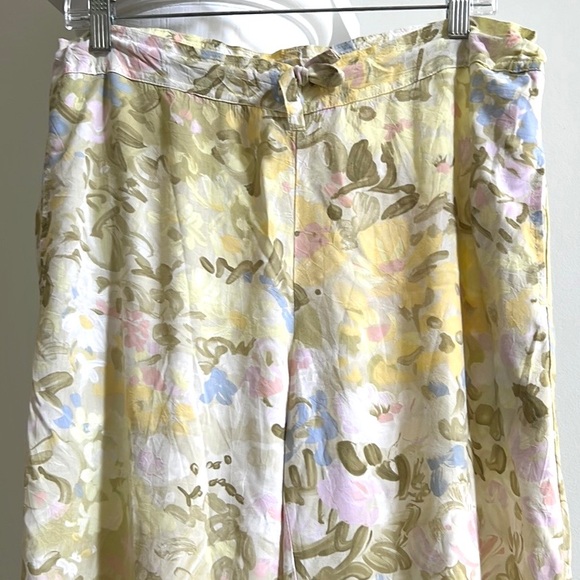 Rare Jams World Copyright Fabric W727-FPAI Flower Paint Beach Pants Lounge Pants - Picture 6 of 14